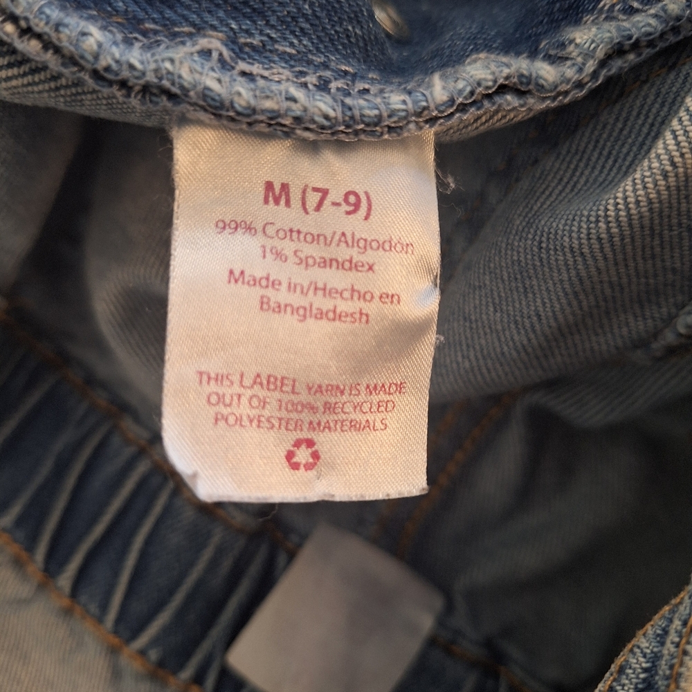 No Boundaries Distressed Light Denim Overall Shorts Medium *U - Picture 8 of 8